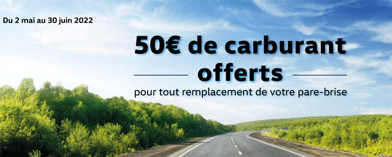 NOUVELLE EXCEL AUTO - Bénéficiez de 50€ de carburant pour tout remplacement de votre pare-brise 
